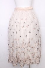 画像2: axes femme / チュールカラー刺繍スカート  アイボリー S-26-10-28-045-AX-SK-HR-ZS (2)