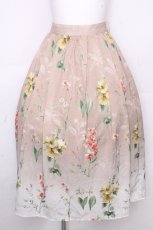 画像1: axes femme / ボタニカルガーデン花柄スカート  ベージュ S-26-10-28-046-AX-SK-HR-ZS (1)