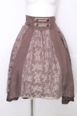 画像1: axes femme / レース切替ナポレオン風スカート  ブラウン S-26-10-28-049-AX-SK-HR-ZS (1)