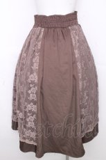 画像2: axes femme / レース切替ナポレオン風スカート  ブラウン S-26-10-28-049-AX-SK-HR-ZS (2)