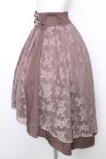 画像3: axes femme / レース切替ナポレオン風スカート  ブラウン S-26-10-28-049-AX-SK-HR-ZS (3)