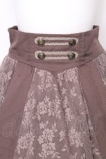 画像4: axes femme / レース切替ナポレオン風スカート  ブラウン S-26-10-28-049-AX-SK-HR-ZS (4)