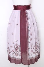 画像2: axes femme / ブーケパネル柄スカート  ワイン S-26-10-28-051-AX-SK-HR-ZS (2)