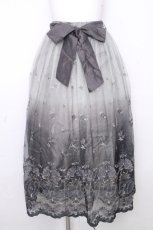 画像1: axes femme / グラデチュール刺繍スカート  グリーン S-26-10-28-053-AX-SK-HR-ZS (1)