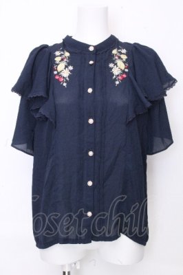 Preview of ミックスフルーツ刺繍ブラウス  紺