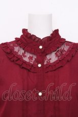 画像3: axes femme / ローズカメオ×ジャボブラウス  ワイン S-26-10-28-012-AX-BL-HR-ZS (3)