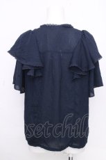 画像2: axes femme / ミックスフルーツ刺繍ブラウス  紺 S-26-10-28-002-AX-BL-HR-ZS (2)
