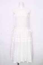 画像1: Jane Marple / アイレットレースのエプロンドレス  白 S-26-10-28-020-JM-OP-AS-ZS (1)