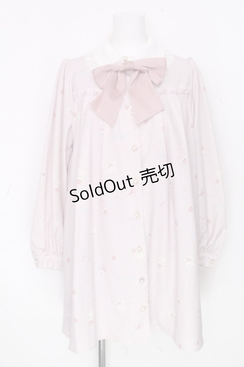 画像1: Ank Rouge / Fancy candleハイウエストワンピース  ピンク S-26-10-28-024-CA-OP-AS-ZS (1)