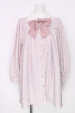 画像1: Ank Rouge / Fancy candleハイウエストワンピース  ピンク S-26-10-28-024-CA-OP-AS-ZS (1)