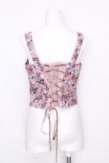 画像2: axes femme / フルールPTジップ付ビスチェ  ピンク S-26-10-29-012-AX-TO-HR-ZS (2)