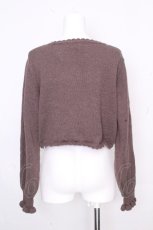 画像2: m petit by misako / AM*リボンニットボレロ S ブラウン S-26-10-29-016-LO-TO-HR-ZS (2)
