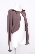 画像3: m petit by misako / AM*リボンニットボレロ S ブラウン S-26-10-29-016-LO-TO-HR-ZS (3)