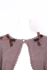画像4: m petit by misako / AM*リボンニットボレロ S ブラウン S-26-10-29-016-LO-TO-HR-ZS (4)