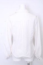 画像2: axes femme / コルセット風開襟ブラウス  白 S-26-10-29-005-AX-BL-HR-ZS (2)