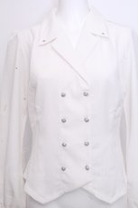 画像3: axes femme / コルセット風開襟ブラウス  白 S-26-10-29-005-AX-BL-HR-ZS (3)