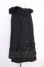 画像3: KILL STAR / ファー付きロングコート  黒 S-26-10-29-021-PU-JA-HR-ZS (3)