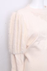 画像4: Kurumi Collaboration / ノエル・ド・メモワール ニットプルオーバー L キナリ S-26-10-29-006-LO-BL-HR-ZS (4)
