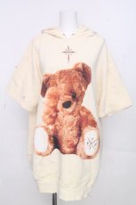 画像1: TRAVAS TOKYO / FURRY BEAR 半袖パーカー  キナリ S-26-10-29-007-PU-TO-HR-ZS (1)