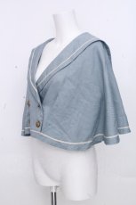 画像3: Kurumi Collaboration / TT*KRMセーラーケープ M サックス S-26-10-29-009-LO-JA-HR-ZS (3)