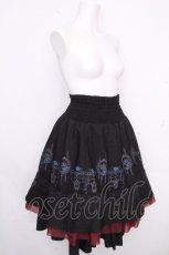 画像3: Ozz oneste / リバーシブルスカート  黒ｘワイン S-26-10-29-056-OO-SK-HR-ZS (3)