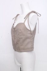 画像3: axes femme / リボンフェイクレザービスチェ  ベージュ S-26-10-30-032-AX-TO-AS-ZS (3)