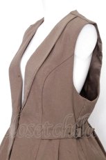 画像3: axes femme / フィッシュテールロングジレ  ベージュ S-26-10-30-051-AX-TO-AS-ZS (3)