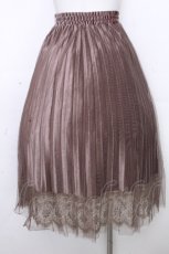 画像2: axes femme / ベロアチュール重ねスカート  モカ S-26-10-30-058-AX-SK-HR-ZS (2)