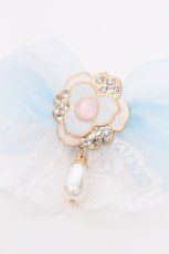 画像3: Kurumi Collaboration / リボンブローチ  サックス S-26-10-30-008-LO-AC-HR-ZS (3)