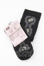画像2: m petit by misako / ECAMOVKバラレースソックス 23~25 黒 S-26-10-30-010-LO-ZA-HR-ZS (2)