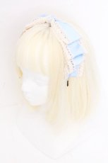 画像1: LOLITA / サテンリボンカチューシャ  サックス S-26-10-30-017-LO-TO-HR-ZS (1)