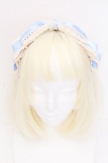画像2: LOLITA / サテンリボンカチューシャ  サックス S-26-10-30-017-LO-TO-HR-ZS (2)