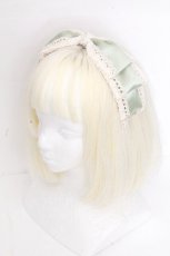 画像1: LOLITA / サテンリボンカチューシャ  グリーン S-26-10-30-018-LO-TO-HR-ZS (1)