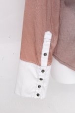 画像4: Ozz Croce / 胸元エンブレムワッペンスナップボタンブラウス  ベージュｘ白 S-26-10-31-029-OO-BL-HR-ZS (4)