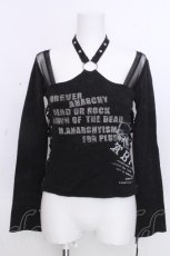画像1: h.ANARCHY / メッシュ切替カットソー  黒 S-26-10-31-030-HN-TO-HR-ZS (1)