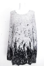 画像1: CIVARIZE / バイカラーフェザーヤーンプルオーバーニット  白ｘ黒 S-26-10-31-036-PU-TO-AS-ZS (1)