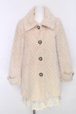 画像1: axes femme / 裾レースファーコート  ベージュ S-26-10-31-037-AX-CO-HR-ZS (1)