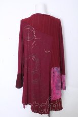 画像2: Ozz Croce / タイダイxメッシュワンピース  ワイン S-26-10-31-045-OO-PA-HR-ZS (2)