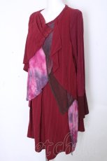 画像4: Ozz Croce / タイダイxメッシュワンピース  ワイン S-26-10-31-045-OO-PA-HR-ZS (4)