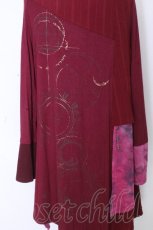 画像5: Ozz Croce / タイダイxメッシュワンピース  ワイン S-26-10-31-045-OO-PA-HR-ZS (5)