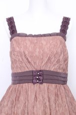 画像3: axes femme / 3つリボン裾ティアードキャミチュニック  ピンクベージュ S-26-10-31-050-AX-BL-HR-ZS (3)