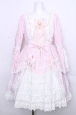 画像1: BABY,THE STARS SHINE BRIGHT / オーナメントジャガード舞踏会ワンピース  ピンク S-26-10-31-056-BA-OP-HR-ZS (1)