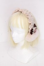 画像1: axes femme / ヘッドドレス風イヤーマフ  ピンク S-26-10-31-013-AX-ZA-HR-ZS (1)