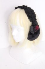 画像1: axes femme / ヘッドドレス風イヤーマフ  黒 S-26-10-31-014-AX-ZA-HR-ZS (1)