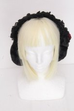 画像2: axes femme / ヘッドドレス風イヤーマフ  黒 S-26-10-31-014-AX-ZA-HR-ZS (2)
