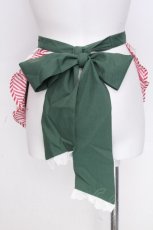 画像2: Chalmiere / クリスマス刺繍エプロン  グリーン S-26-10-31-018-AX-OP-HR-ZS (2)