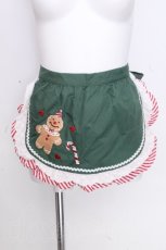 画像3: Chalmiere / クリスマス刺繍エプロン  グリーン S-26-10-31-018-AX-OP-HR-ZS (3)