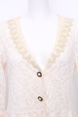 画像3: axes femme / 総レースペプラムカーディガン  オフ S-26-10-31-023-AX-TO-AS-ZS (3)
