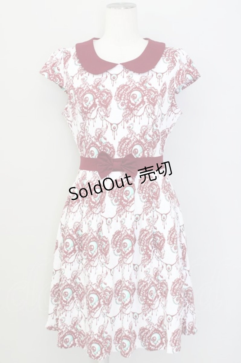 画像1: 【SALE】Sourpuss Clothing / モンスターワンピース M 白ｘ赤 T-23-11-27-020-PU-OP-AS-ZT306 (1)