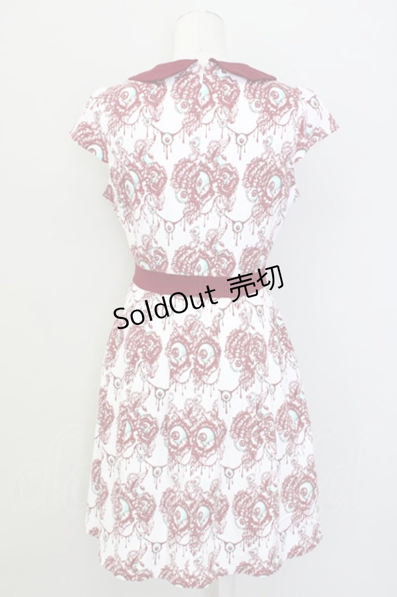 画像2: 【SALE】Sourpuss Clothing / モンスターワンピース M 白ｘ赤 T-23-11-27-020-PU-OP-AS-ZT306 (2)